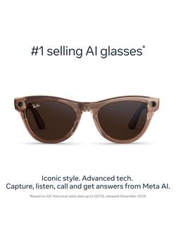 Meta Ray-Ban Meta Skyler (Gen 2) Glasses, Peach, Clear to Brown Transitions Lens - view 2, Peach