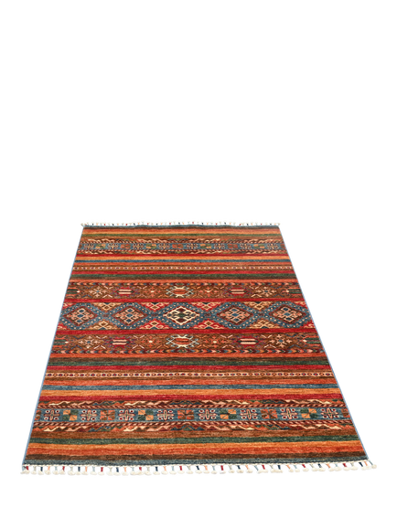 Gooch Oriental Khurjeen Pure Wool Rug, Green, L155 x W101 cm - view 2, Green