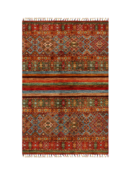 Gooch Oriental Khurjeen Pure Wool Rug, Multi, L154 x W100 cm, Multi
