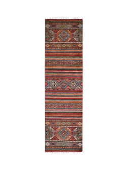 Gooch Oriental Khurjeen Pure Wool Runner Rug, Multi, L301 x W84 cm, Red