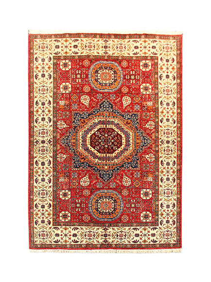 Gooch Oriental Mamluk Pure Wool Rug, Red, L246 x W173 cm, Red