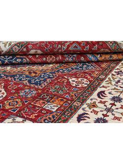 Gooch Oriental Mamluk Pure Wool Rug, Red, L246 x W173 cm - view 2, Red