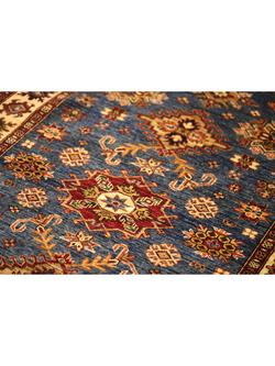Gooch Oriental Supreme Kazak Pure Wool Rug, Blue, L185 x W122 cm - view 2, Blue