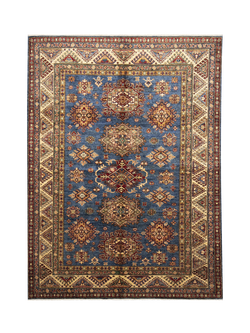 Gooch Oriental Supreme Kazak Pure Wool Rug, Blue, L233 x W172 cm, Blue