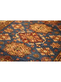 Gooch Oriental Supreme Kazak Pure Wool Rug, Blue, L233 x W172 cm - view 2, Blue