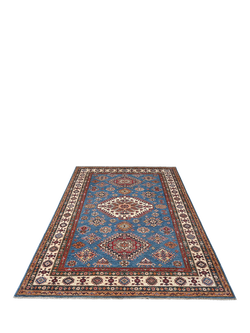 Gooch Oriental Supreme Kazak Pure Wool Rug, Blue, L236 x W173 cm - view 2, Blue