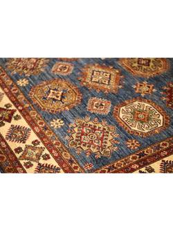 Gooch Oriental Supreme Kazak Pure Wool Rug, Blue, L242 x W177 cm - view 2, Blue