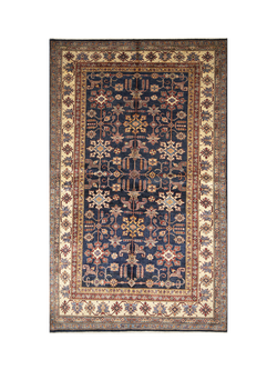 Gooch Oriental Supreme Kazak Pure Wool Rug, Blue, L247 x W163 cm, Blue