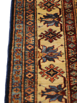 Gooch Oriental Supreme Kazak Pure Wool Rug, Blue, L247 x W163 cm - view 2, Blue