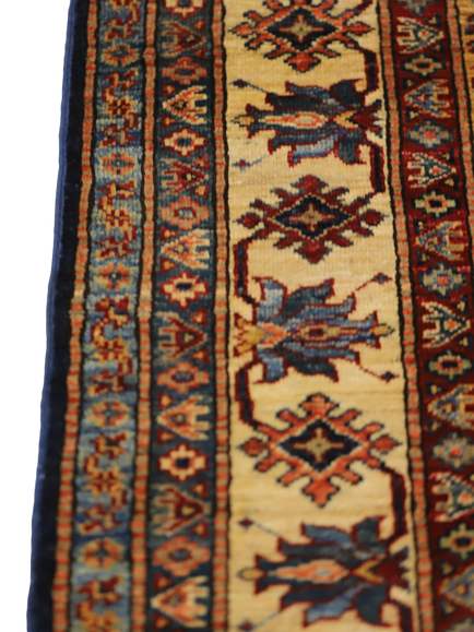 Gooch Oriental Supreme Kazak Pure Wool Rug, Blue, L247 x W163 cm - view 2, Blue