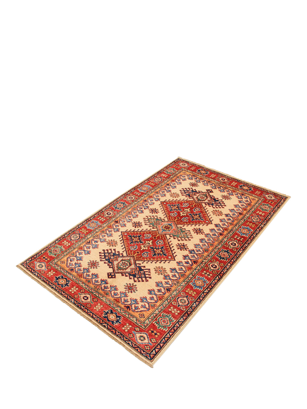 Gooch Oriental Supreme Kazak Pure Wool Rug, Ivory, L155 x W100 cm - view 2, Ivory