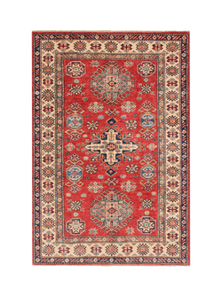 Gooch Oriental Supreme Kazak Pure Wool Rug, Red, L147 x W100 cm, Red