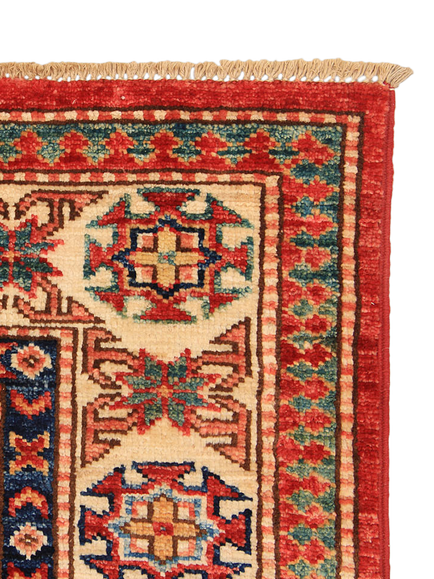 Gooch Oriental Supreme Kazak Pure Wool Rug, Red, L157 x W104 cm - view 2, Red