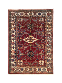 Gooch Oriental Supreme Kazak Pure Wool Rug, Red, L179 x W122 cm, Red