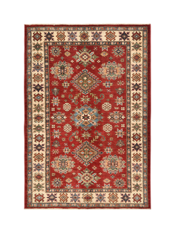 Gooch Oriental Supreme Kazak Pure Wool Rug, Red, L187 x W122 cm, Red