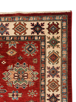 Gooch Oriental Supreme Kazak Pure Wool Rug, Red, L187 x W122 cm - view 2, Red