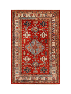 Gooch Oriental Supreme Kazak Pure Wool Rug, Red, L188 x W124 cm, Red