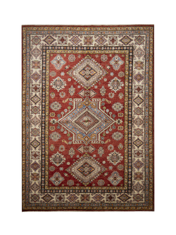 Gooch Oriental Supreme Kazak Pure Wool Rug, Red, L244 x W175 cm, Red