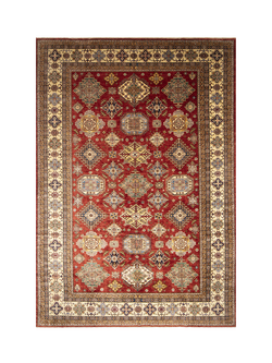 Gooch Oriental Supreme Kazak Pure Wool Rug, Red, L372 x W267 cm, Red