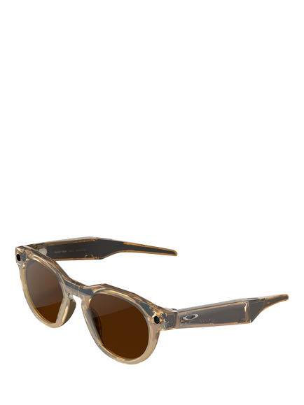 Meta Oakley Meta HSTN Glasses, Brown, Clear to Brown Transitions Lenses, Brown