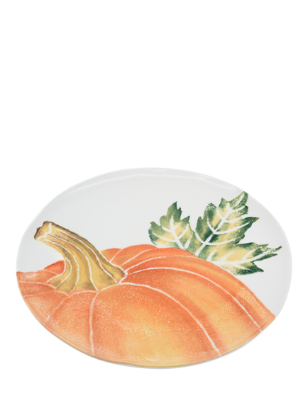 BlissHome Pumpkin Earthenware Side Plate, 23cm, Orange, Orange