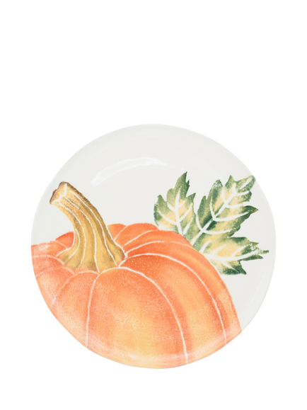 BlissHome Pumpkin Earthenware Side Plate, 23cm, Orange - view 2, Orange