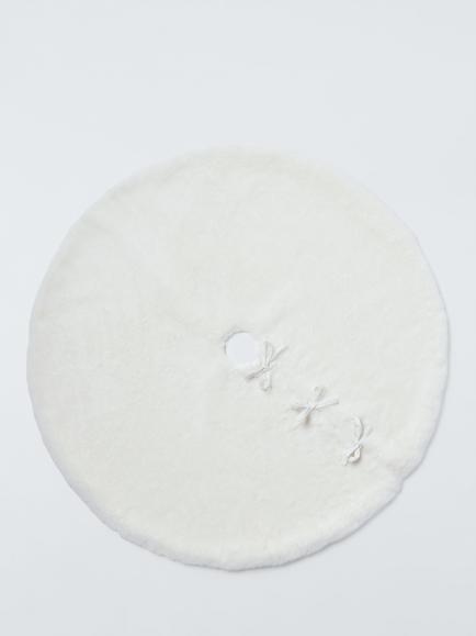 John Lewis Faux Fur Tree Skirt, White - view 2, White