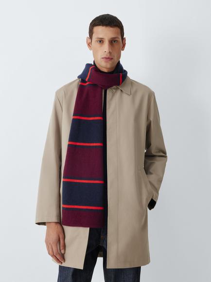 John Lewis Pure Cashmere Stripe Scarf, Multi, Multi