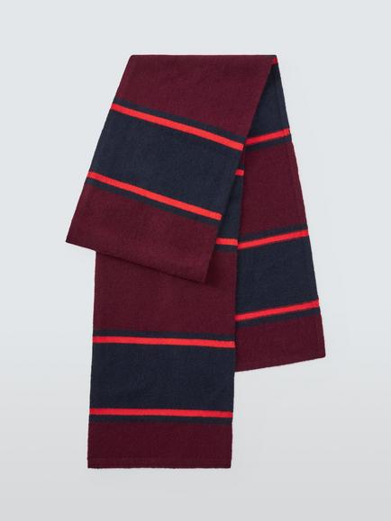 John Lewis Pure Cashmere Stripe Scarf, Multi, Multi
