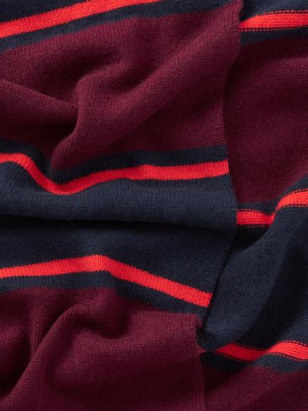 John Lewis Pure Cashmere Stripe Scarf, Multi - view 2, Multi