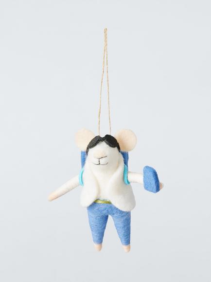 John Lewis The Cherisher Felt Phone Mouse Tree Decoration, Multi, Multi