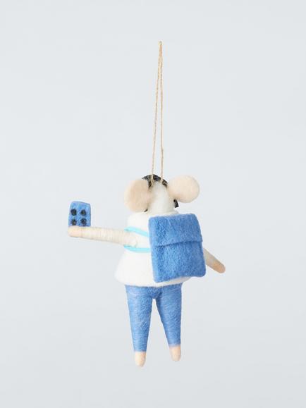 John Lewis The Cherisher Felt Phone Mouse Tree Decoration, Multi - view 2, Multi