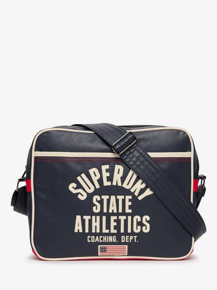 Superdry Retro Alumni Messenger Bag, Navy/Multi