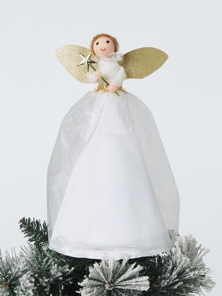 John Lewis Angel Tree Topper, White - view 2, White