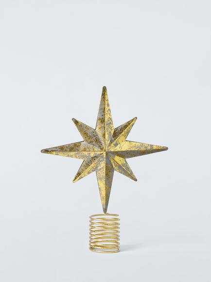 John Lewis Star Tree Topper, Gold, Gold