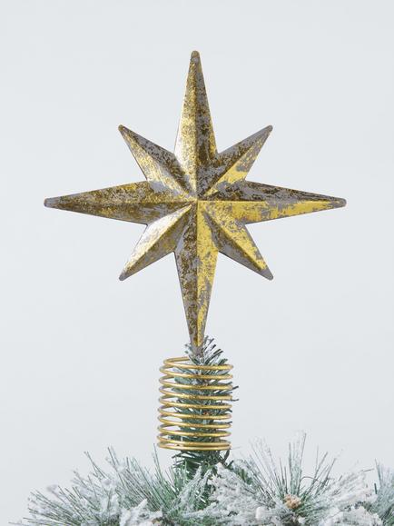 John Lewis Star Tree Topper, Gold - view 2, Gold
