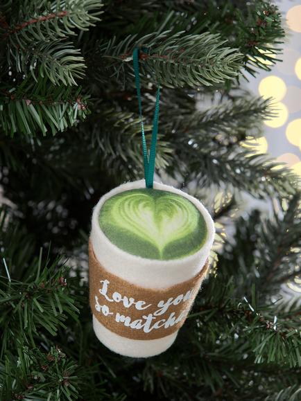 John Lewis Curate & Collect Felt Matcha Cup Tree Decoration, Multi - view 2, Multi
