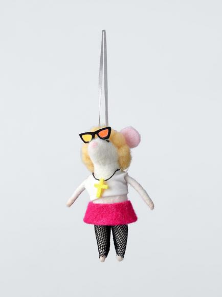 John Lewis The Enthusiast Felt Pop Mouse Tree Decoration, Multi, Multi