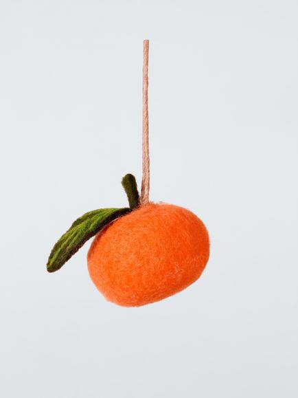 John Lewis Curate & Collect Felt Tangerine Tree Decoration, Orange, Orange