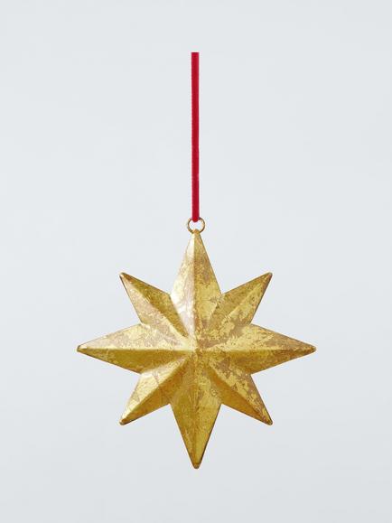 John Lewis The Curator Metal Star Bauble, Gold, Gold