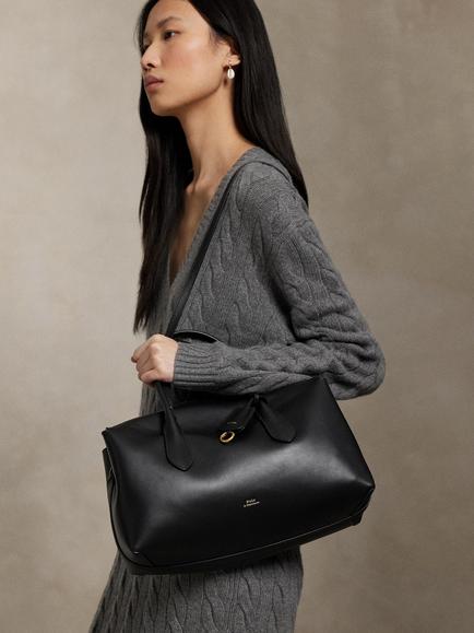 Ralph Lauren Polo Ralph Lauren Bellport Leather Satchel - view 2, Black