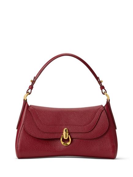 Polo Ralph Lauren Blaze Leather Crossbody Bag, Black, Currant