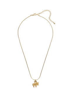 Eclectica Pre-loved Year Of The Horse Pendant Necklace, Circa 1980s, Gold - view 2, Gold