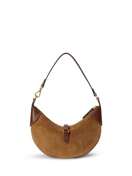 Polo Ralph Lauren ID Suede Mini Shoulder Bag, Clay/Tobacco - view 2, Clay/Tobacco