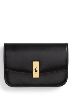 Ralph Lauren Polo ID Leather Wallet, Black, Black