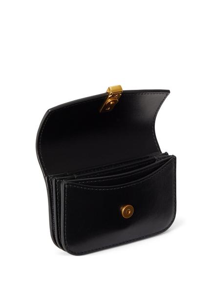 Ralph Lauren Polo ID Leather Fold-Over Card Case - view 2, Black