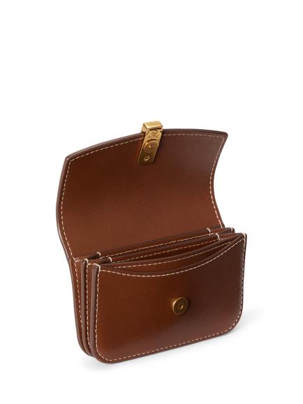 Ralph Lauren Polo ID Leather Fold-Over Card Case - view 2, Cuoio