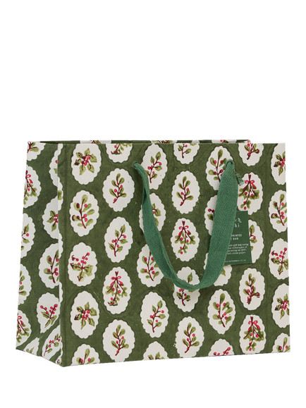 Paper Mirchi Holly Gift Bag, Green - view 2, Green