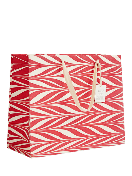 Paper Mirchi Marble Print Large Gift Bag, Red - view 2, Red