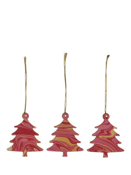 Paper Mirchi Marble Tree Gift Tags, Pack of 3, Multi, Multi Colour